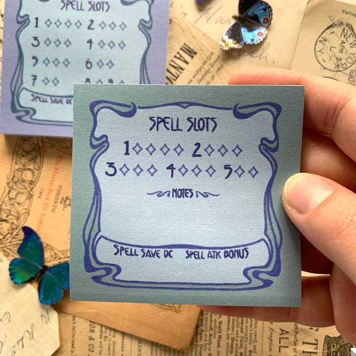 Spell Slot Sticky Note For Dnd Half Caster neutral