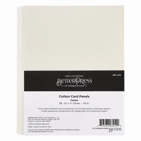 Spellbinders Better Press Letter Press System Cotton Cardstock 8.5"X11"- Pebble antislip