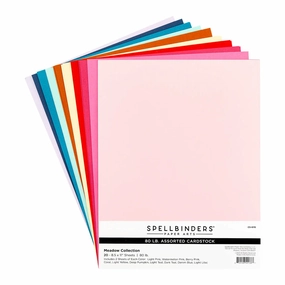 Spellbinders Meadow Collection 80Lb Cardstock Pack - 20 Sheets 8.5"X 11" short budget