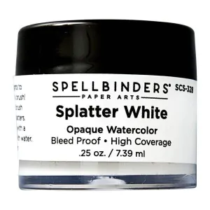 Splatter White Opaque Watercolor metal