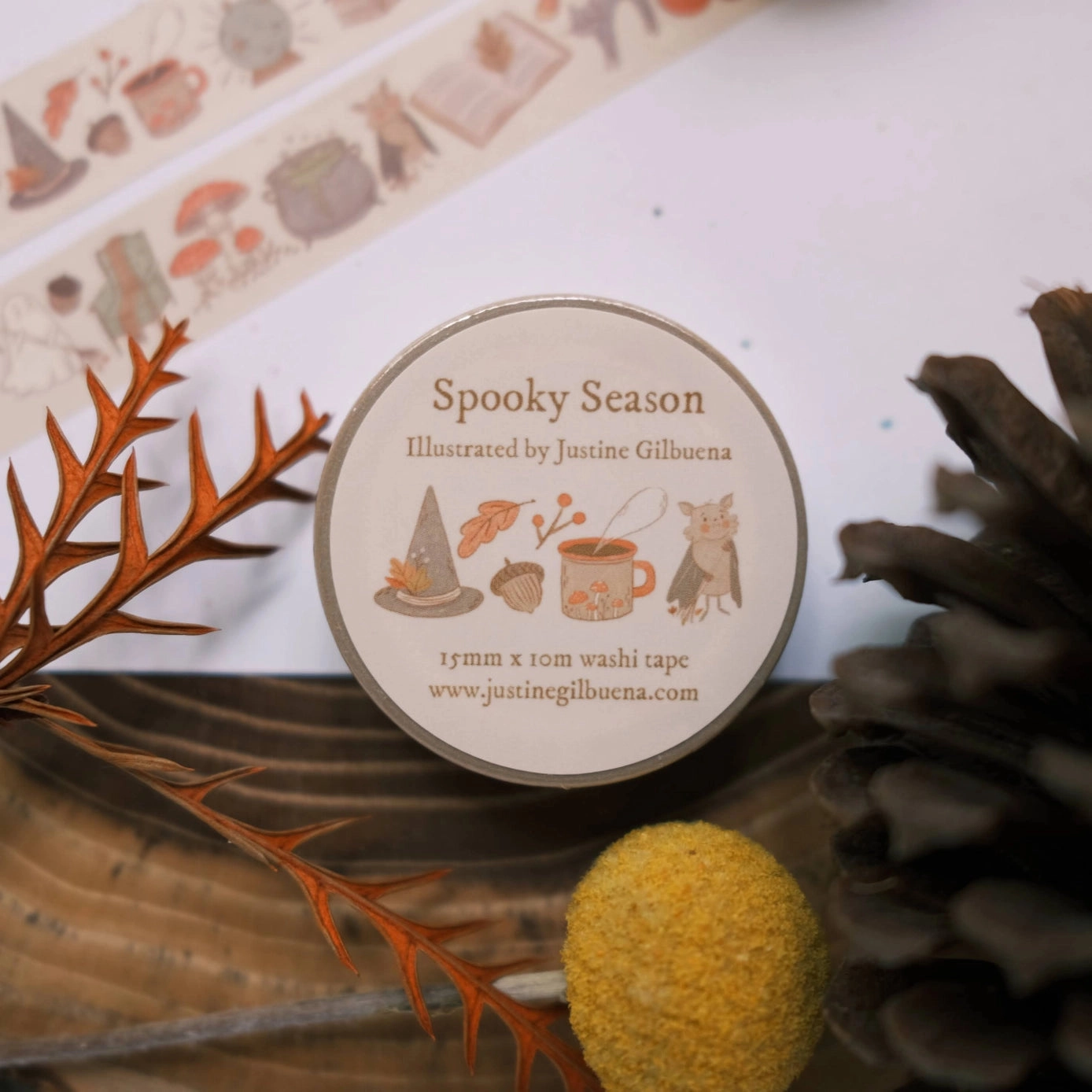 earthy colorful Spooky Season Washi Tape