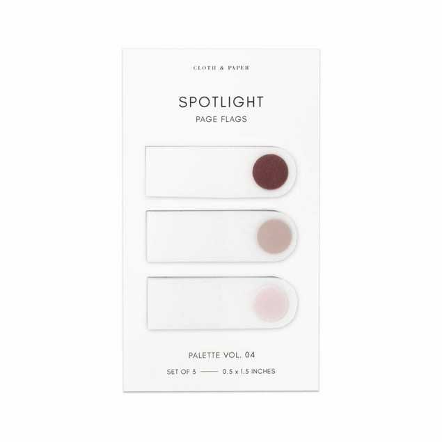tiny Spotlight Page Flag Set - Bordeaux/Demure/Porcelain Vol 4