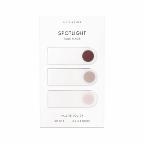 tiny Spotlight Page Flag Set - Bordeaux/Demure/Porcelain Vol 4