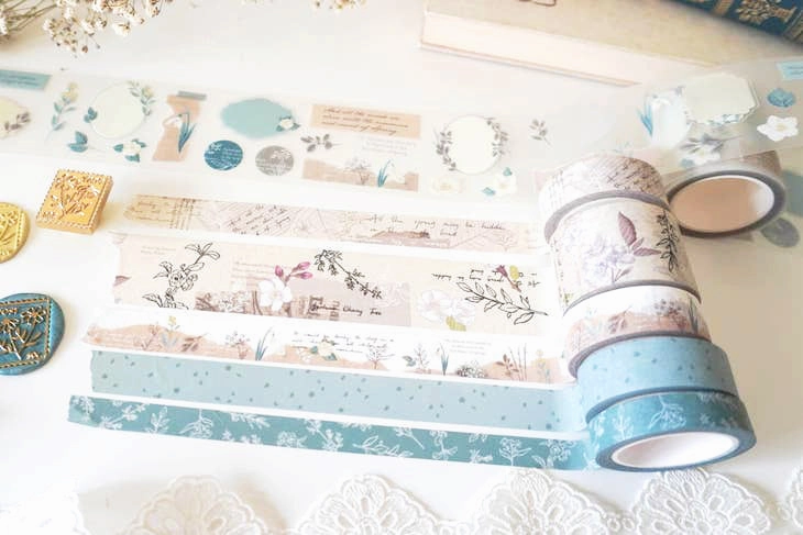 short mini Spring Blooms Washi Tape