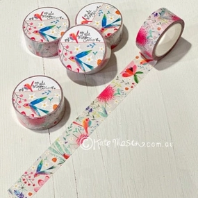 manual Spring Floral White Washi Tape