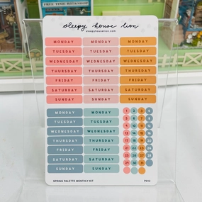 large minimalist Spring Palette Monthly Weekly Kit