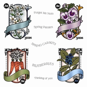 Spring Seeds - 6X8 Stamp Set classic collapsible