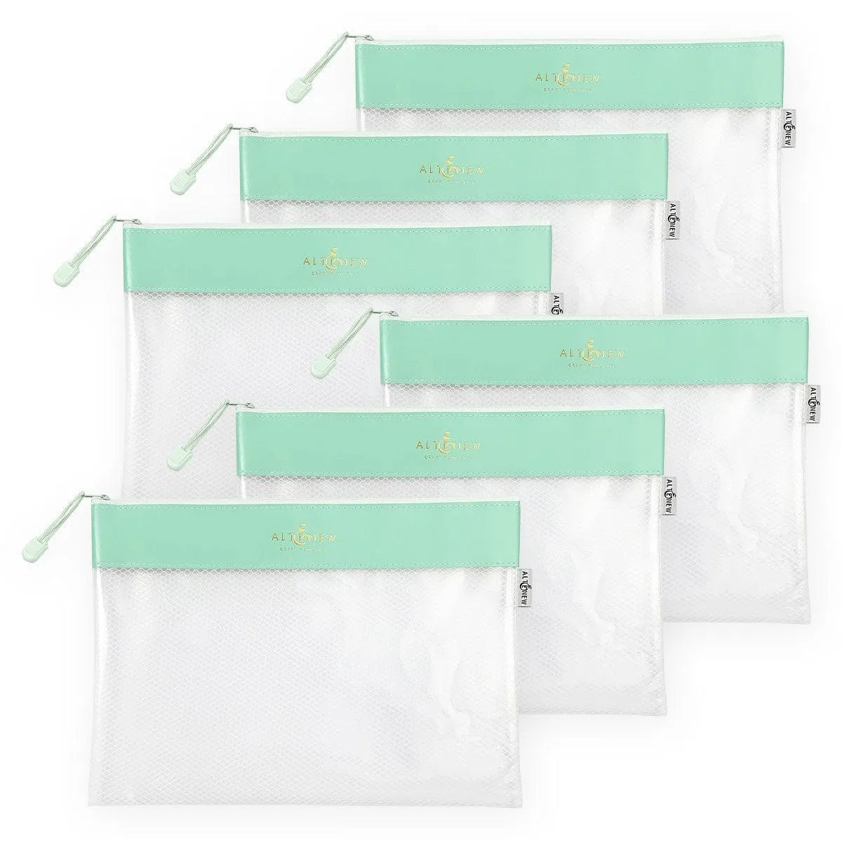 Teal Zip 'N' Stash Pouches Bundle (6 Pcs) tall locking