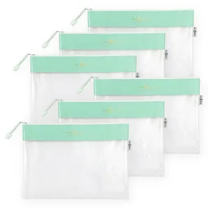 Teal Zip 'N' Stash Pouches Bundle (6 Pcs) tall locking