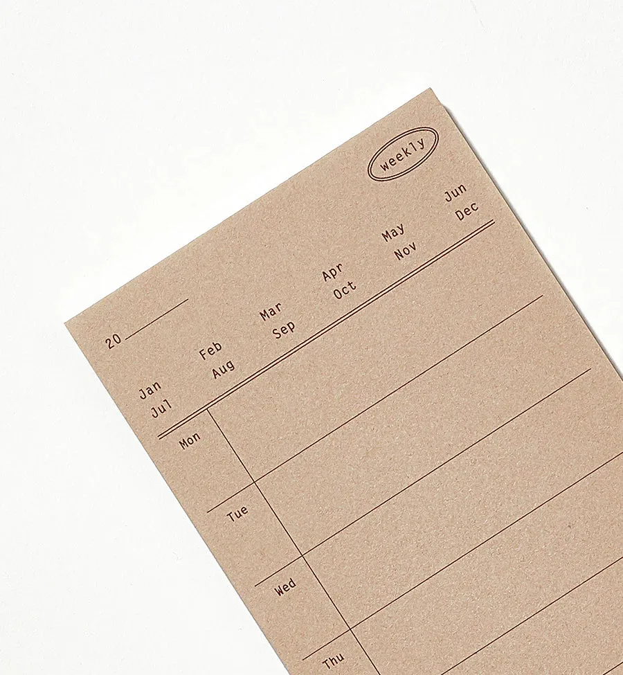 trusted eco Trolls Paper Plain Notepad - Weekly Memo