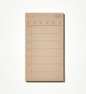 sleek Trolls Paper Plain Notepad - Weekly Memo