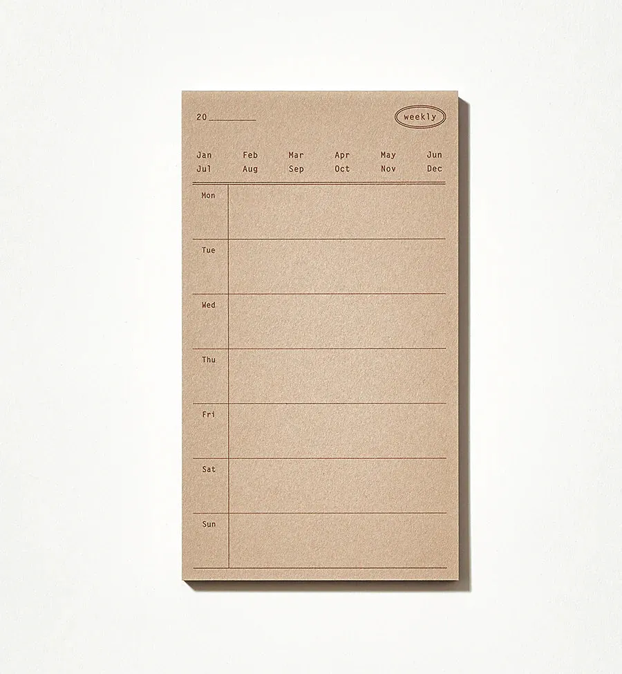 sleek Trolls Paper Plain Notepad - Weekly Memo
