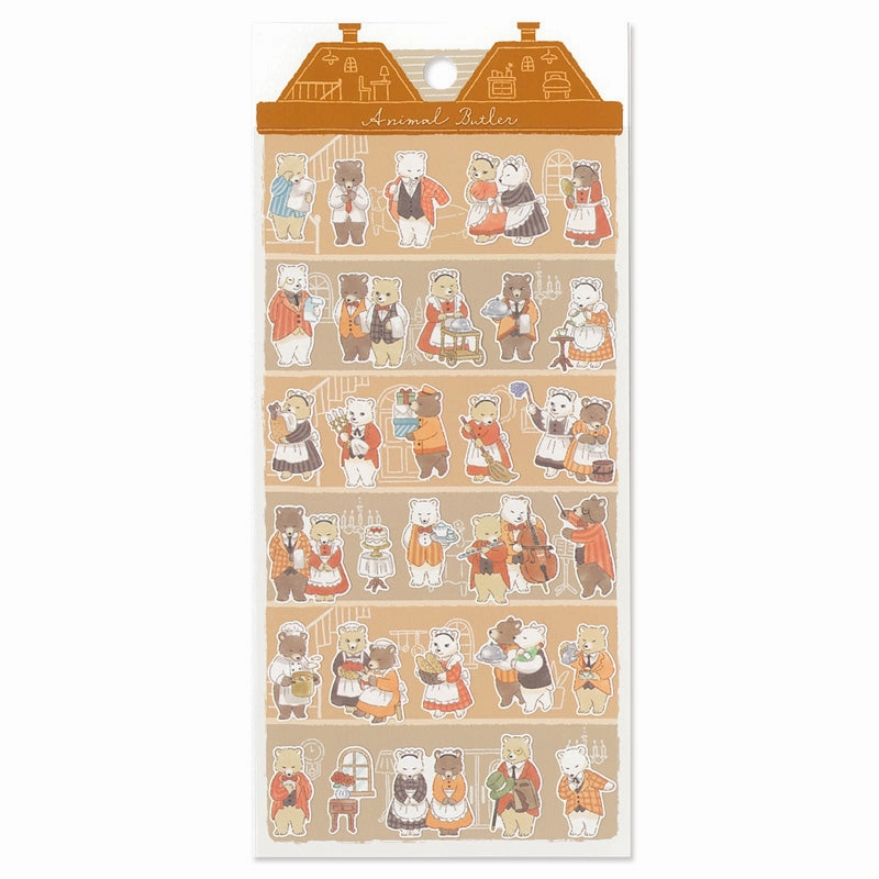 Animal Butler Sticker Sheet - Bear lightweight