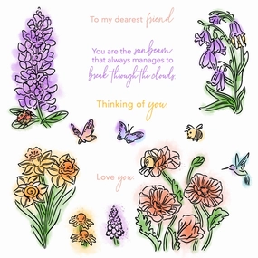 Bees & Bonnets - 5X6 Stamp Set collectible popular