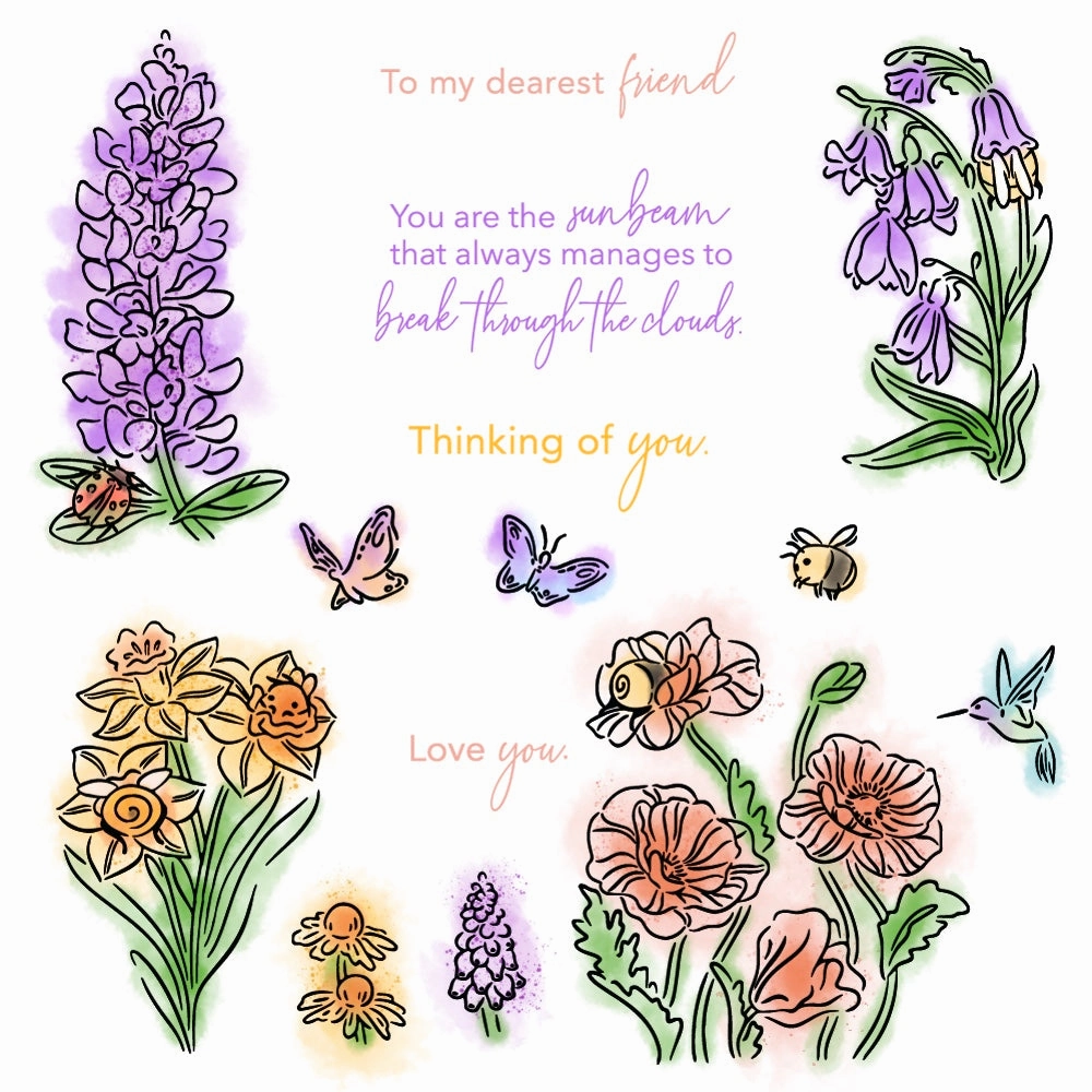 Bees & Bonnets - 5X6 Stamp Set collectible popular