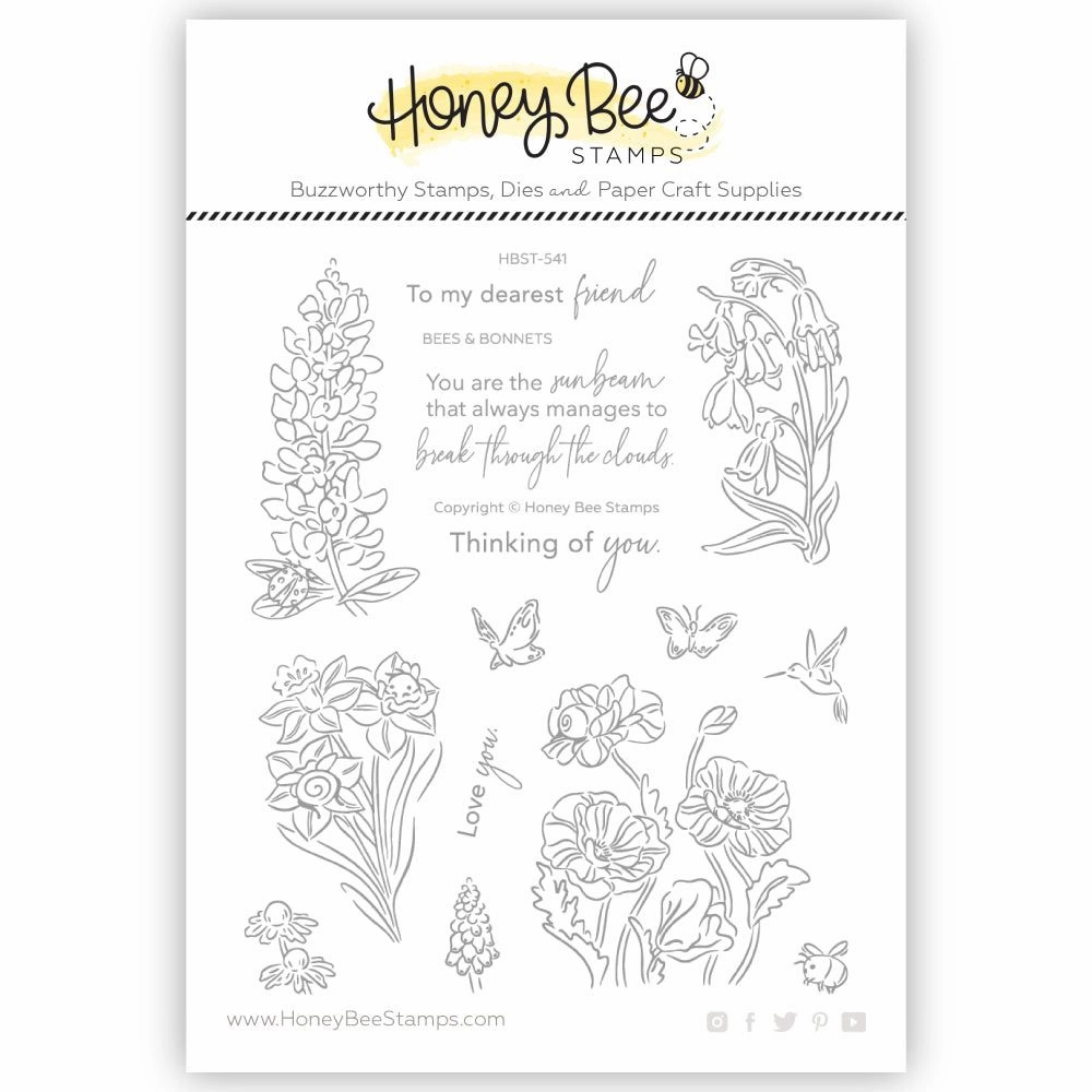 Bees & Bonnets - 5X6 Stamp Set exclusive limited