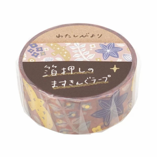tall Bird & Flower Foiled Washi Tape