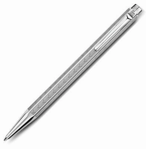 Caran D'Ache Ecridor Chevron Palladium Ballpoint Pen resilient