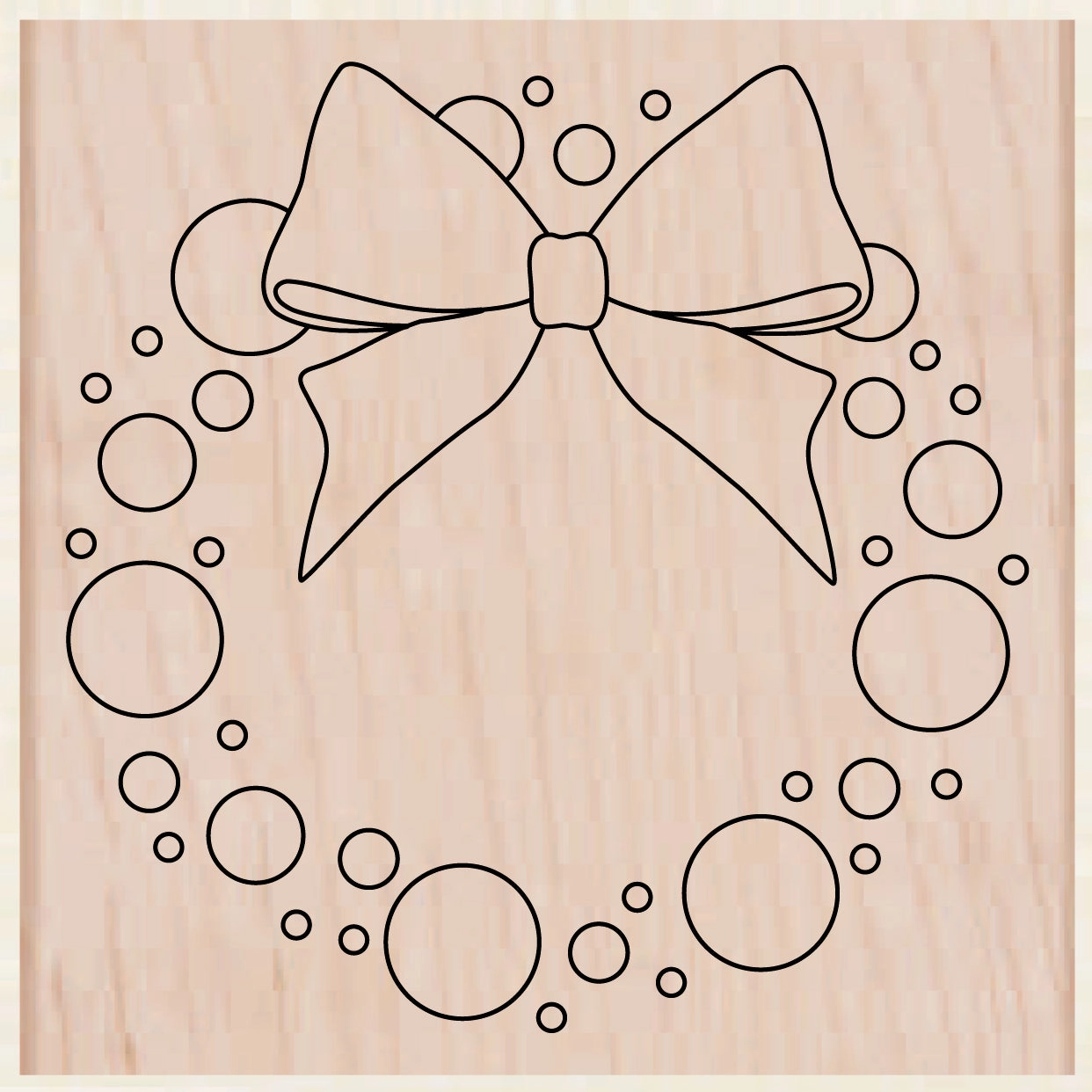 minimalist warm Color A Wreath Stamp