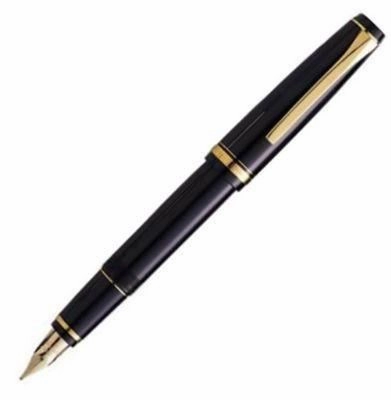biodegradable Pilot Falcon Black/Gold Fountain Pen