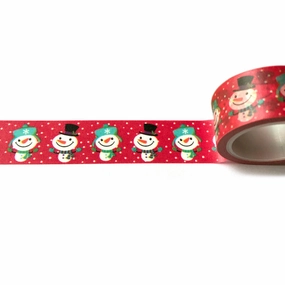 Snowman Washi Tape vivid retro