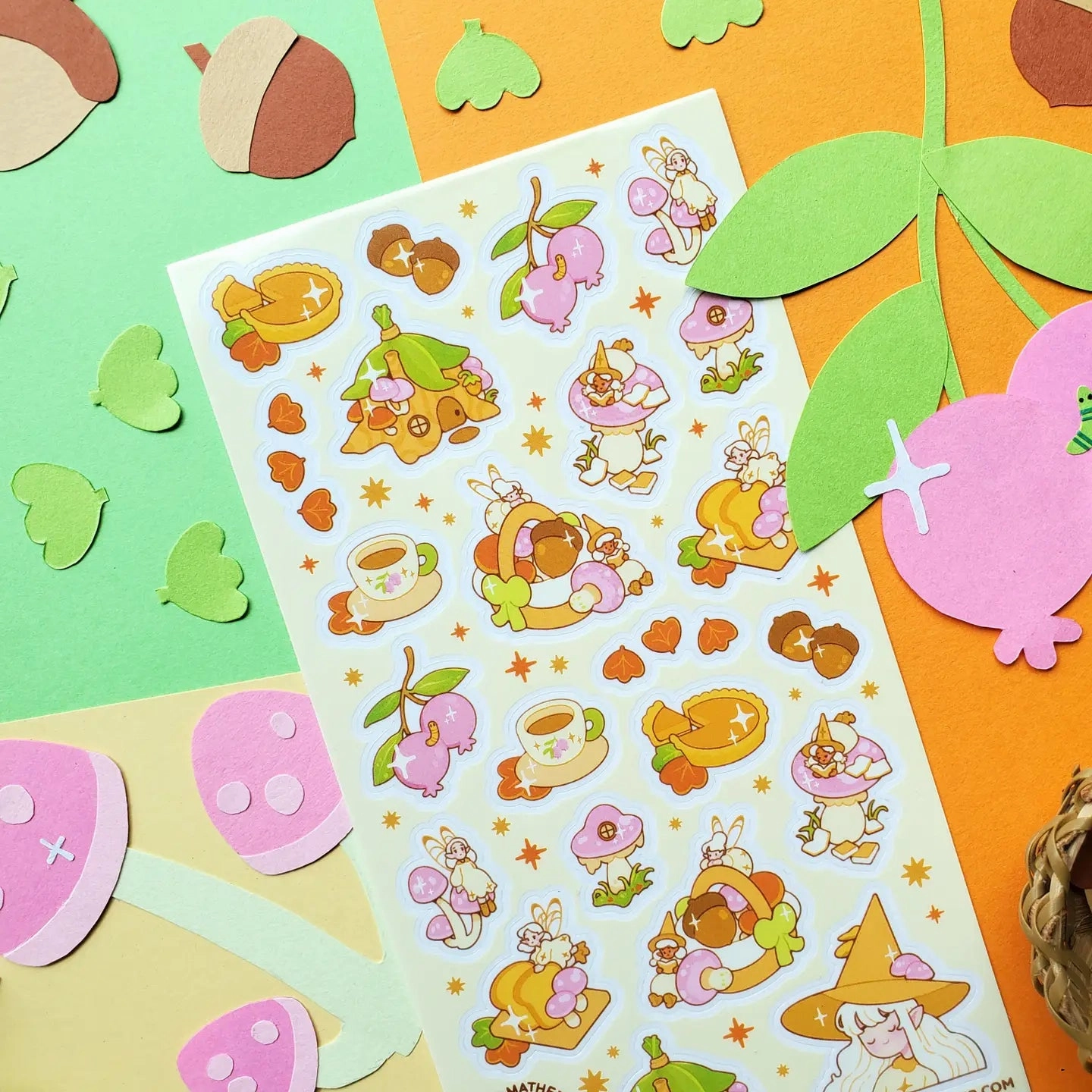 shiny classic Stickii Woodsy Witches & Fairies Sticker Sheet