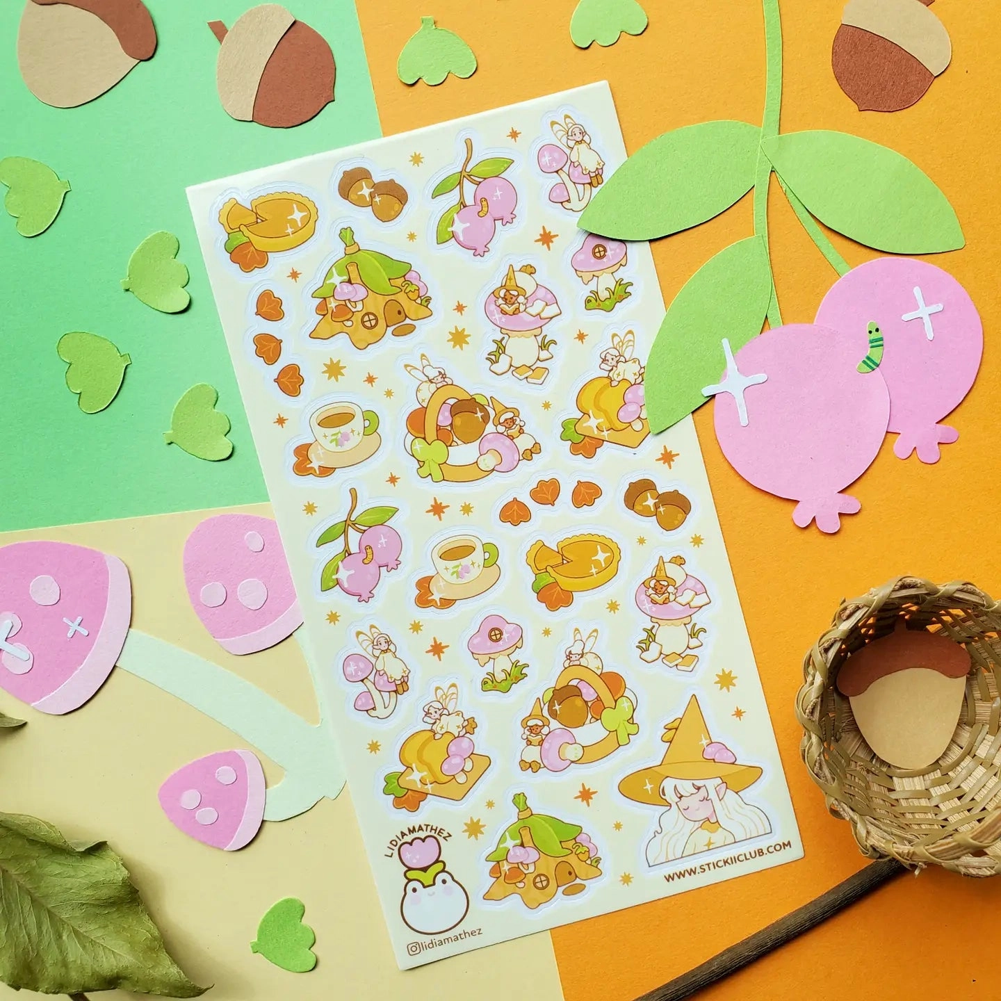 multipurpose Stickii Woodsy Witches & Fairies Sticker Sheet