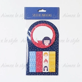 washable ceramic Sticky Note "Madam Blue"