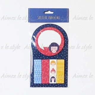 washable ceramic Sticky Note "Madam Blue"