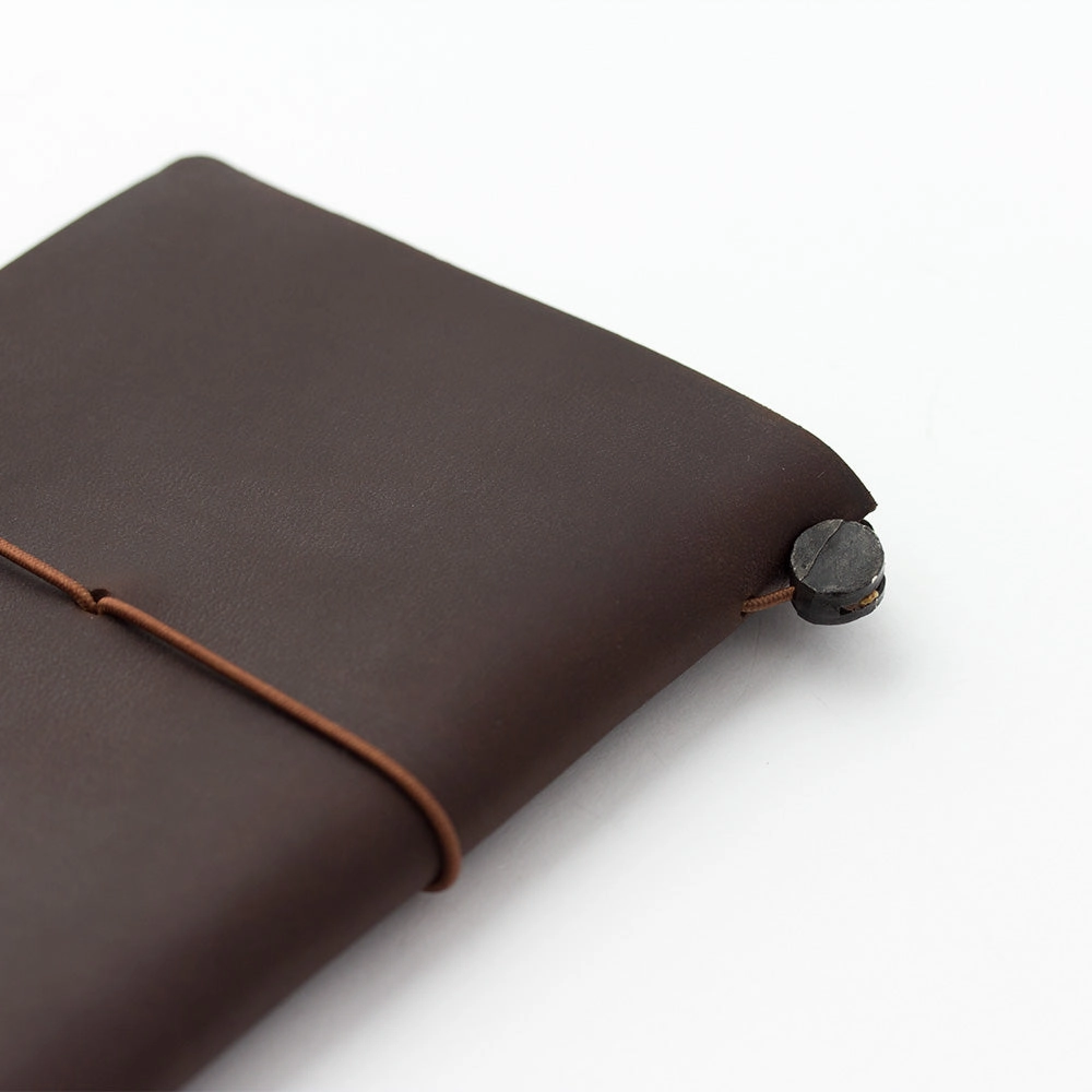 steel Traveler'S Notebook Starter Kit- Passport Size In Brown