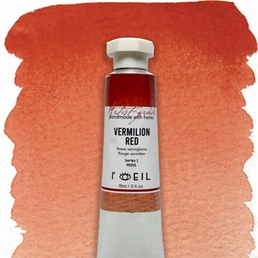 Vermilion Red (Hue) Pr255 - Artist Grade Handmade Honey Based Watercolor Tube 15Ml giant