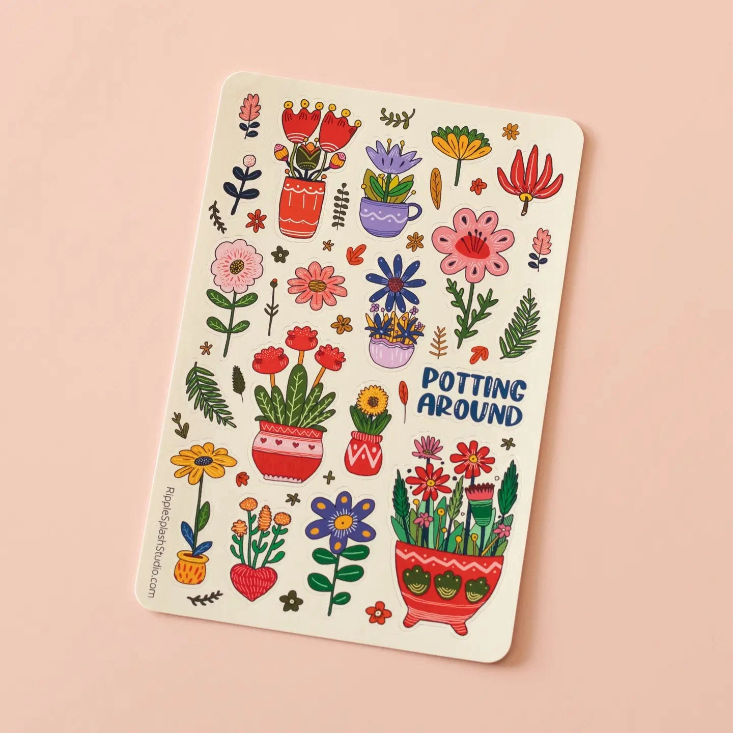 Whimsical Plants Vinyl Sticker Sheet classic special