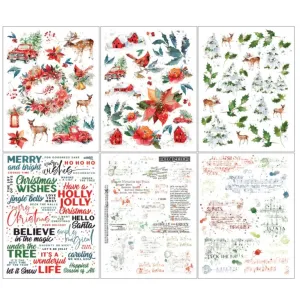 collapsible quickdry 49 And Market  Art Options Holiday Wishes Rub On Transfers