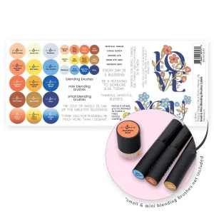 Small & Mini Blending Brushes Label Set - Tropical Tango, Citrus Punch, Marine Life cool