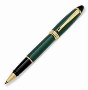 Aurora Ipsilon Resin Green Rollerball Pen plastic