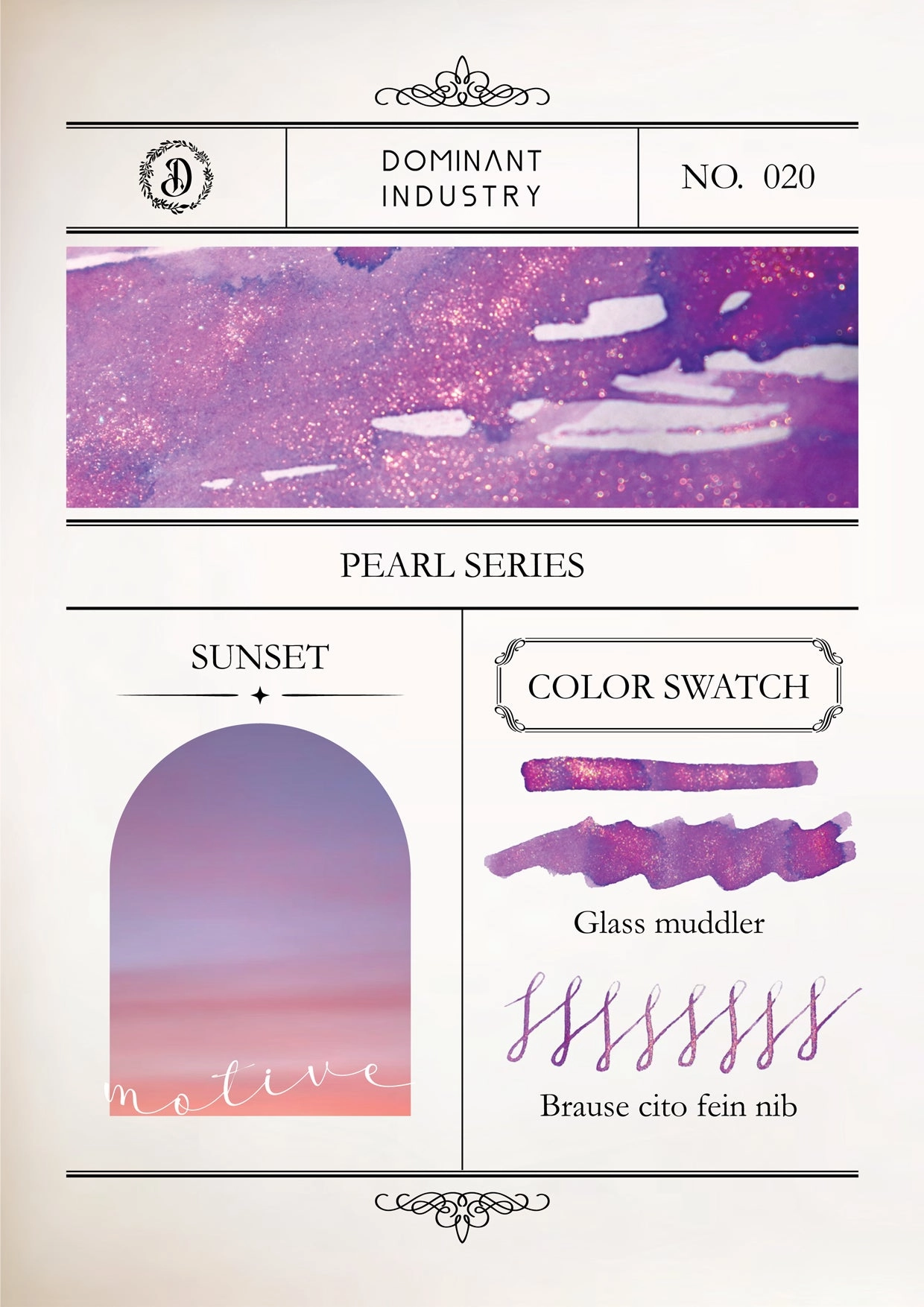 stackable modern Dominant Industry Pearl Ink 25Ml - Sunset