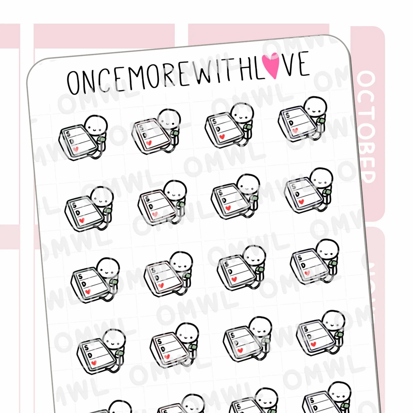 tiny vegan M1081 Blood Pressure Sticker Sheet