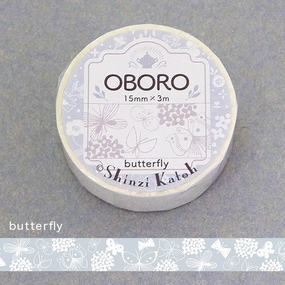 handy Oboro Butterfly White Washi Tape