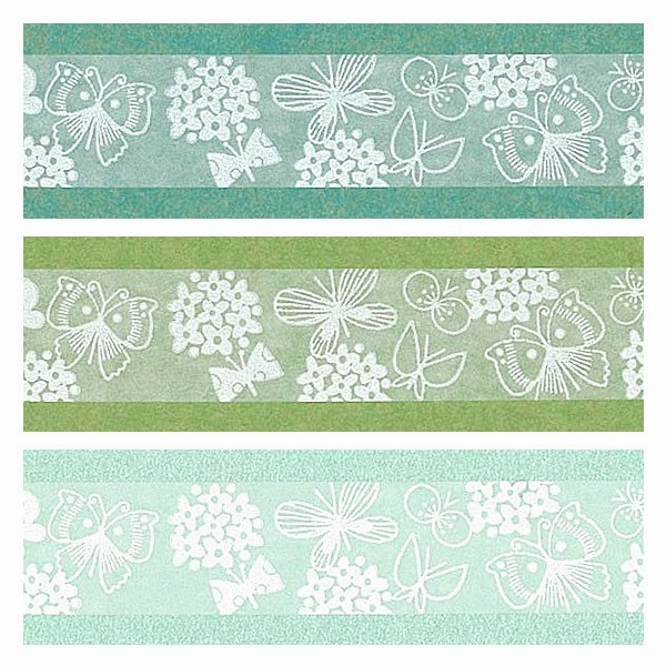 adjustable classic Oboro Butterfly White Washi Tape