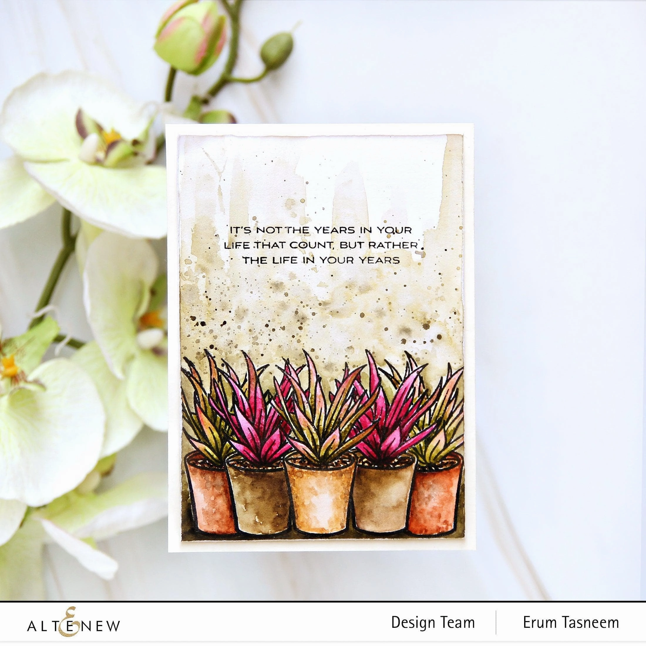 Potted Succulent Die Set slim metallic