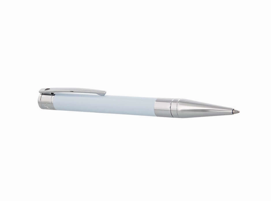 square refillable St Dupont D-Initial Pastel Blue Ballpoint Pen