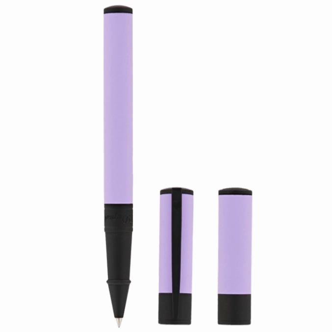 St Dupont D-Initial Velvet Collection Lilac & Matte Black Rollerball Pen heatproof