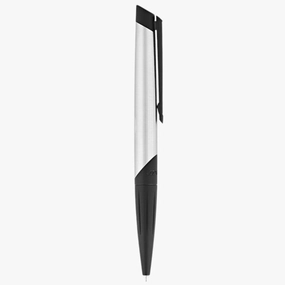 muted valuable St Dupont Defi Millenium Brushed Chrome & Matte Black Trim Ballpoint Pen