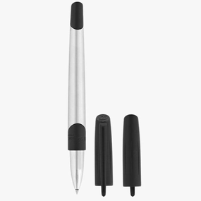 resilient robust St Dupont Defi Millenium Brushed Chrome & Matte Black Trim Rollerball Pen