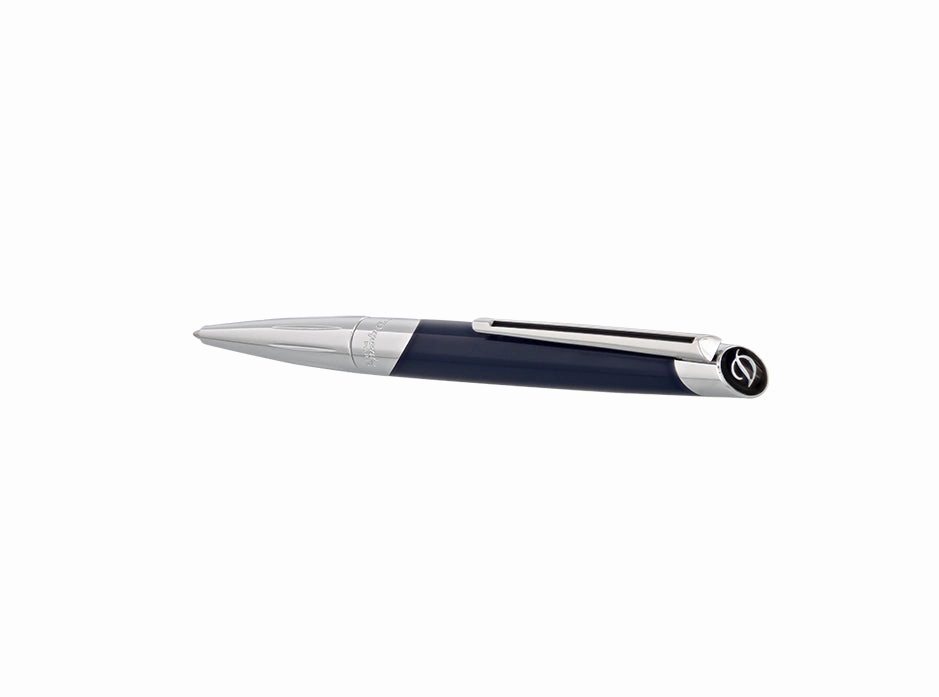 antislip small St Dupont Defi Millenium Navy Blue & Silver Ballpoint Pen