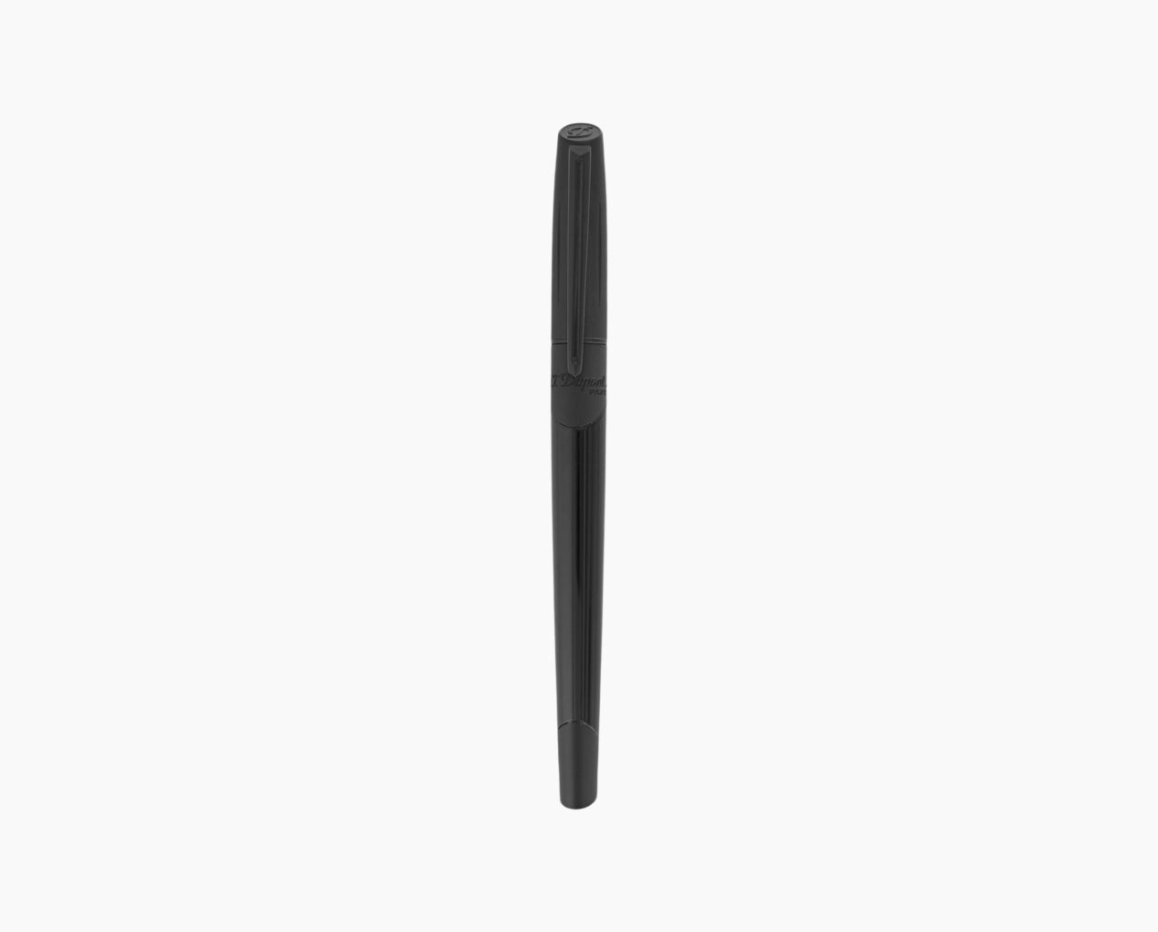 tiny St Dupont Defi Millenium Shiny Black & Matte Black Trim Fountain Pen