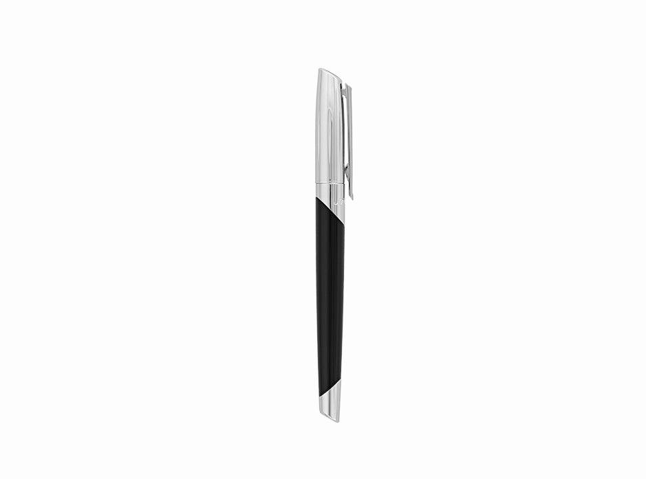 paper special St Dupont Defi Millenium Shiny Black & Silver Rollerball Pen