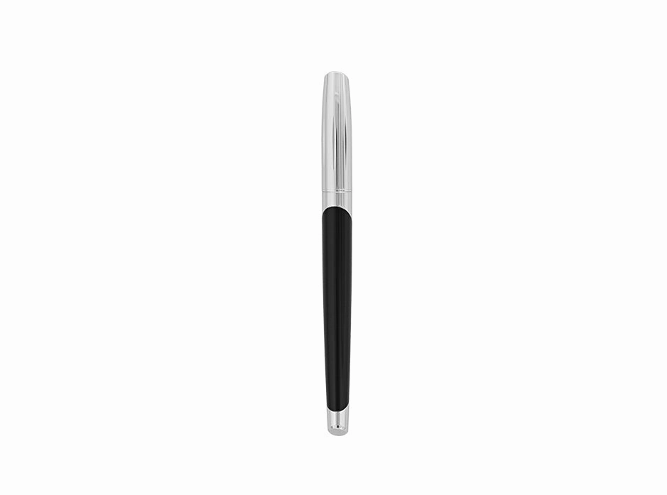 St Dupont Defi Millenium Shiny Black & Silver Rollerball Pen shiny