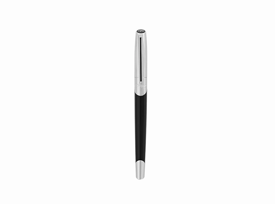 St Dupont Defi Millenium Shiny Black & Silver Rollerball Pen durable large