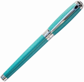 sealed St Dupont Diamond Guilloche Aquamarine Rollerball Pen